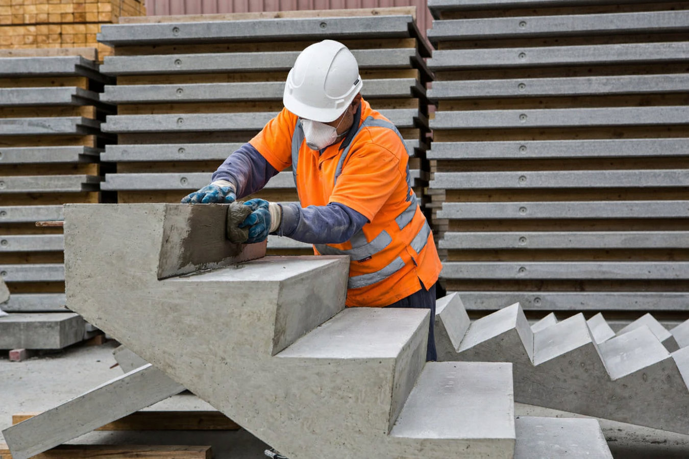 Concrete steps construction